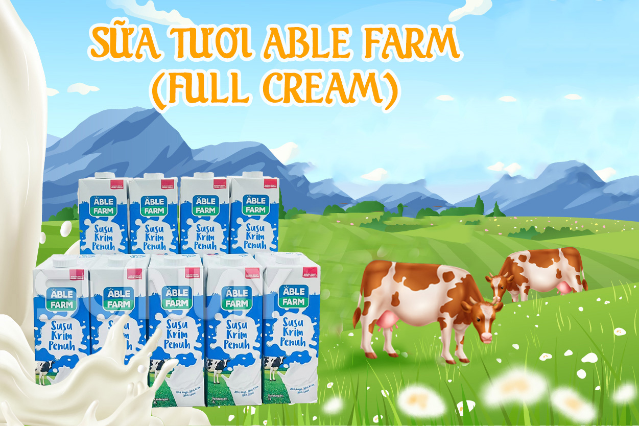 NHÀ PHÂN PHỐI SỮA TƯƠI NGUYÊN KEM ABLE FARM TẠI PHƯỜNG TUY HOÀ TỈNH ĐẮK LẮK
